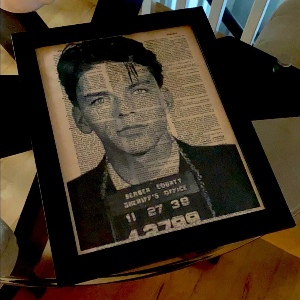 Frank Sinatra Mugshot Framed Picture Art